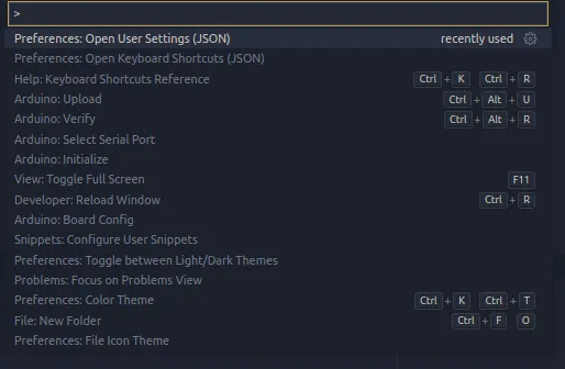 Preference User Settings
