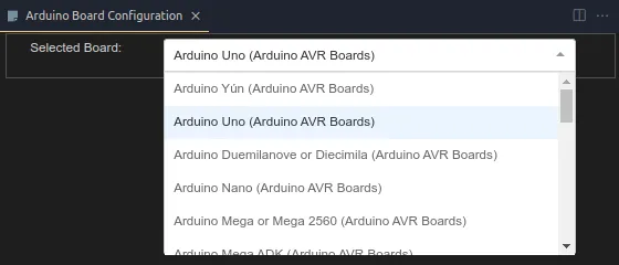 Arduino Select Board Config